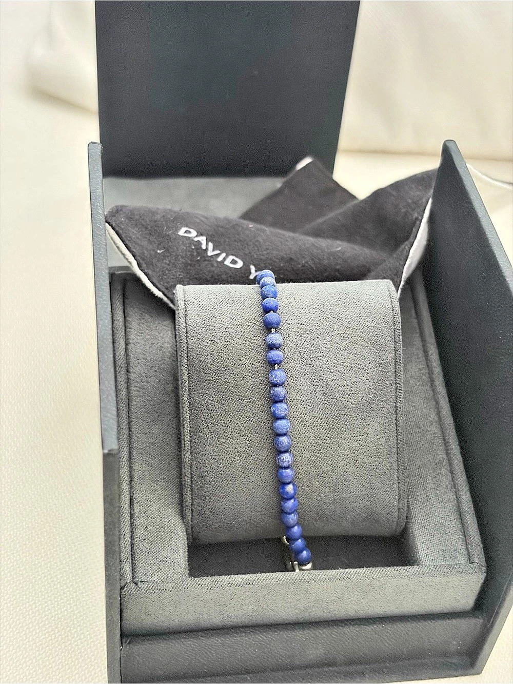 David Yurman Spiritual Beads Bracelet with Lapis Lazuli Blue & Silver
